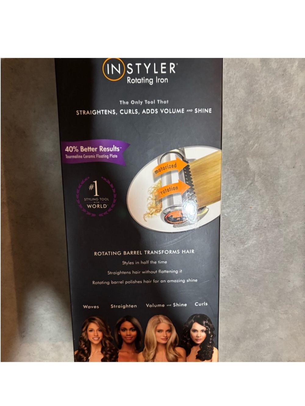 Instyler Tourmaline Ceramic Rotating Barrel Styler - Silver - Picture 3 of 4
